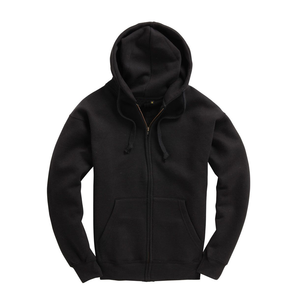 Mens Zip Up Premium Hoodie - Black