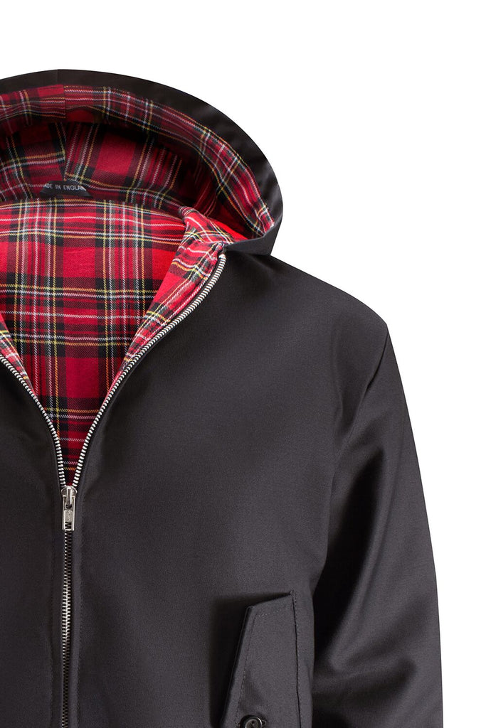 Mens Hooded Harrington Jacket Black Harrington Jacket Store