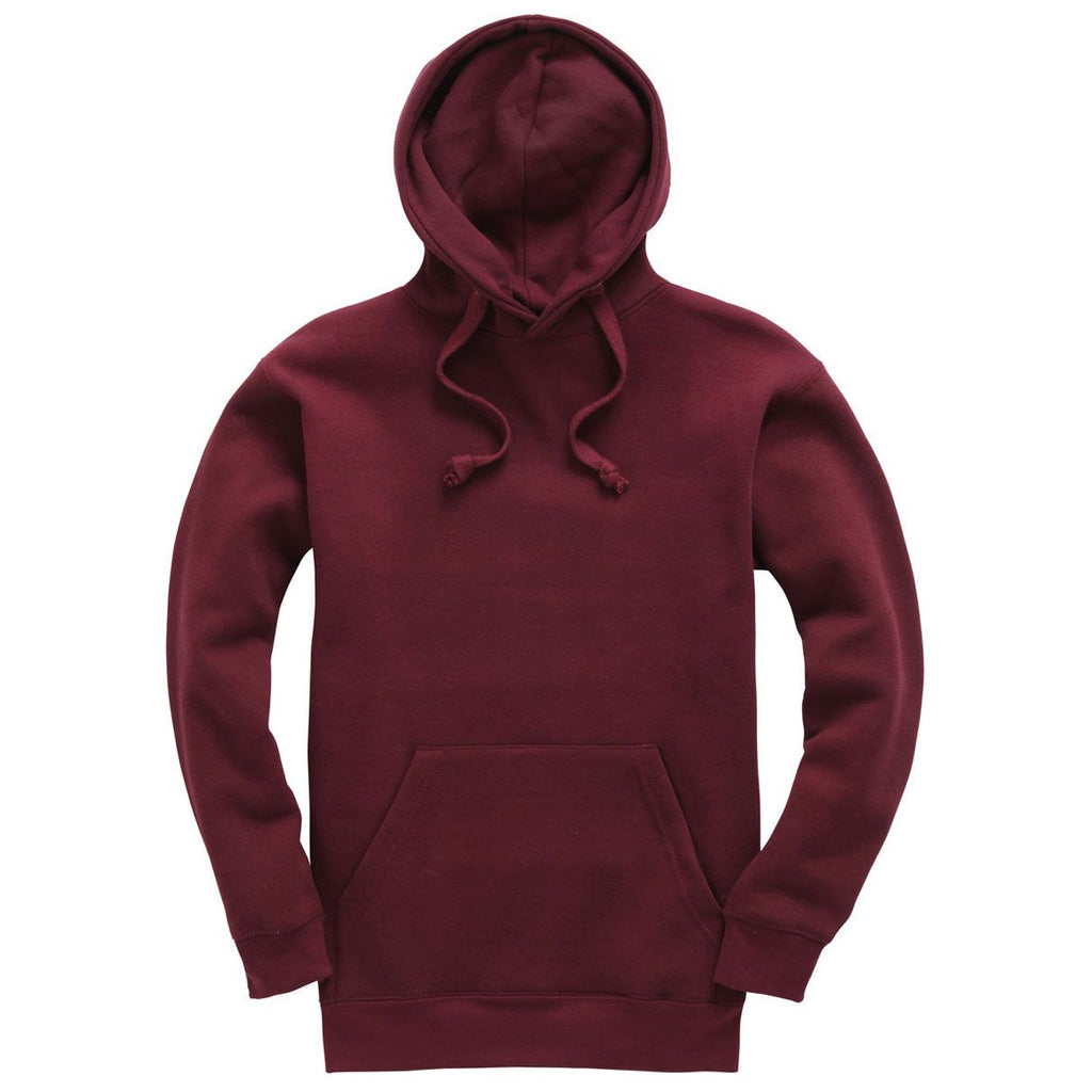 Mens Pullover Premium Hoodie - Burgundy