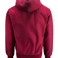 Mens Hooded Harrington Jacket - Burgundy
