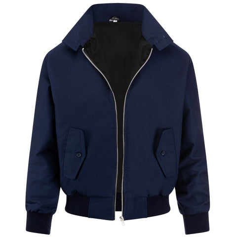 Mens Harrington Jacket with Black Lining - Navy