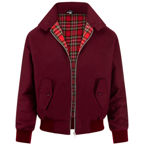 Black bomber jacket with red tartan inside on sale