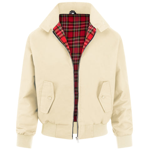 Mens Classic Harrington Jacket - Beige