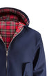 Mens Hooded Harrington Jacket - Navy