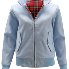 Womens Classic Harrington Jacket - Light Blue
