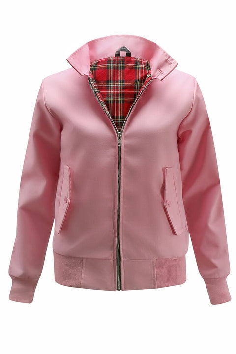 Womens Classic Harrington Jacket - Pink