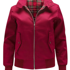 Womens Classic Harrington Jacket - Burgundy