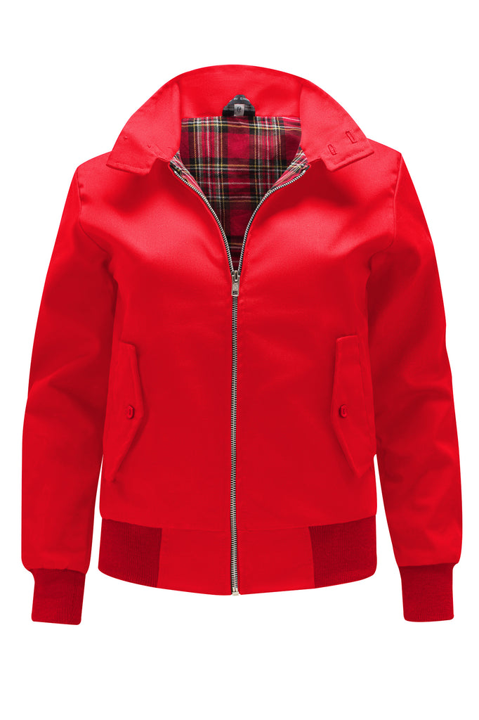 Womens Classic Harrington Jacket - Red