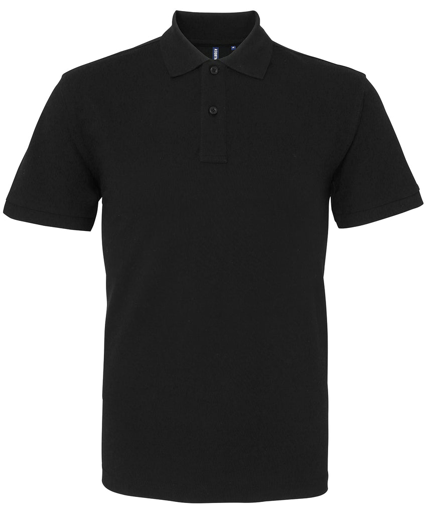 Mens Plain Short Sleeve Polo Shirt - Black