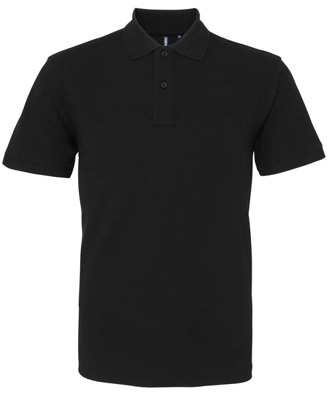 Mens Plain Short Sleeve Polo Shirt - Black