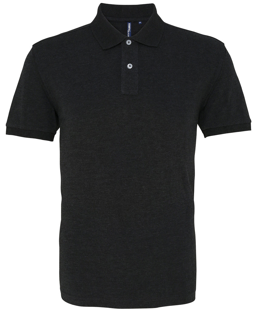 Mens Plain Short Sleeve Polo Shirt - Charcoal