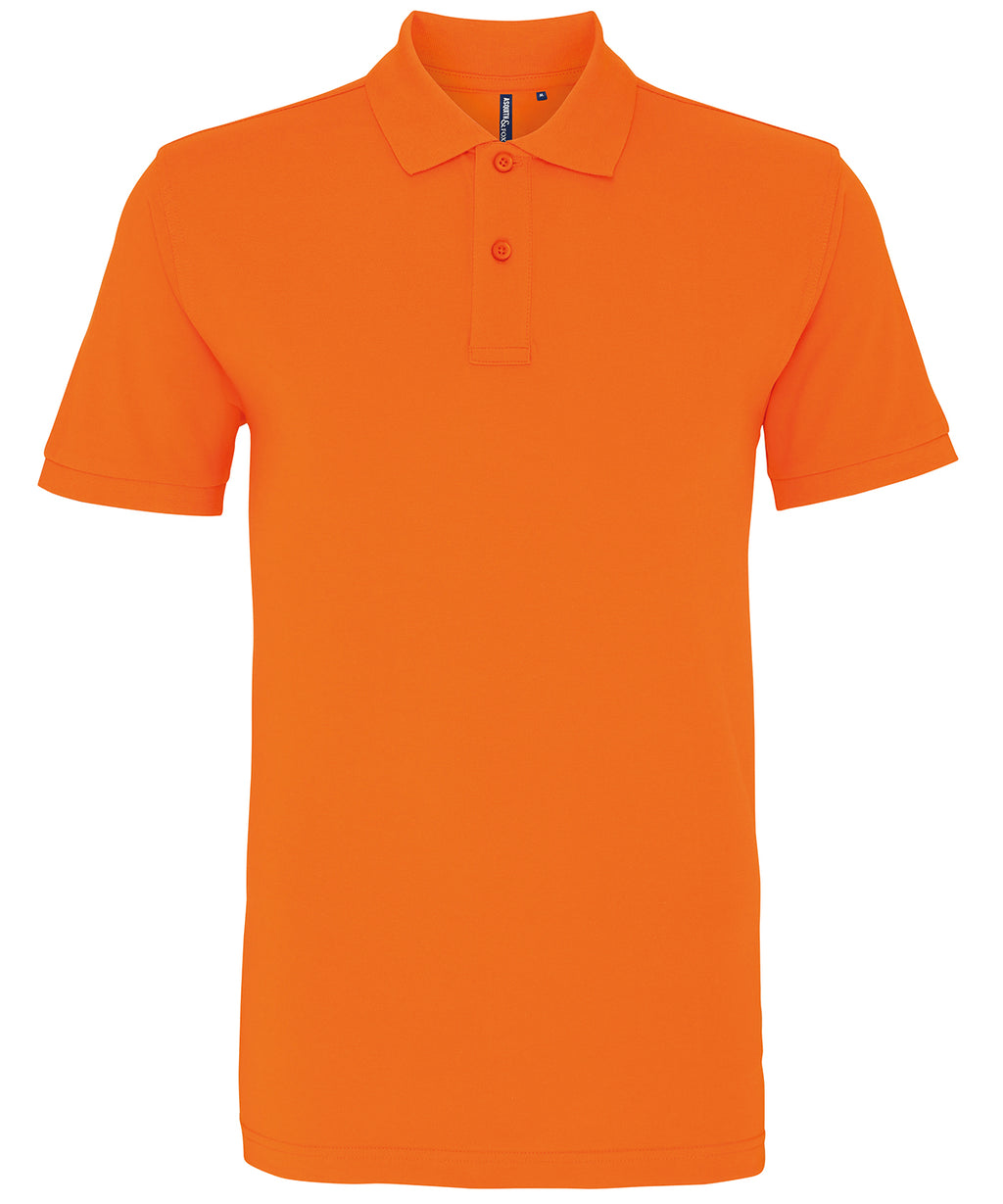 Mens Plain Short Sleeve Polo Shirt - Orange