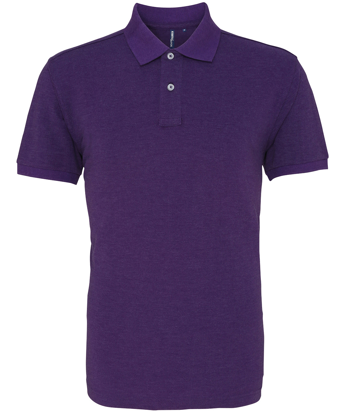 Mens Plain Short Sleeve Polo Shirt - Purple