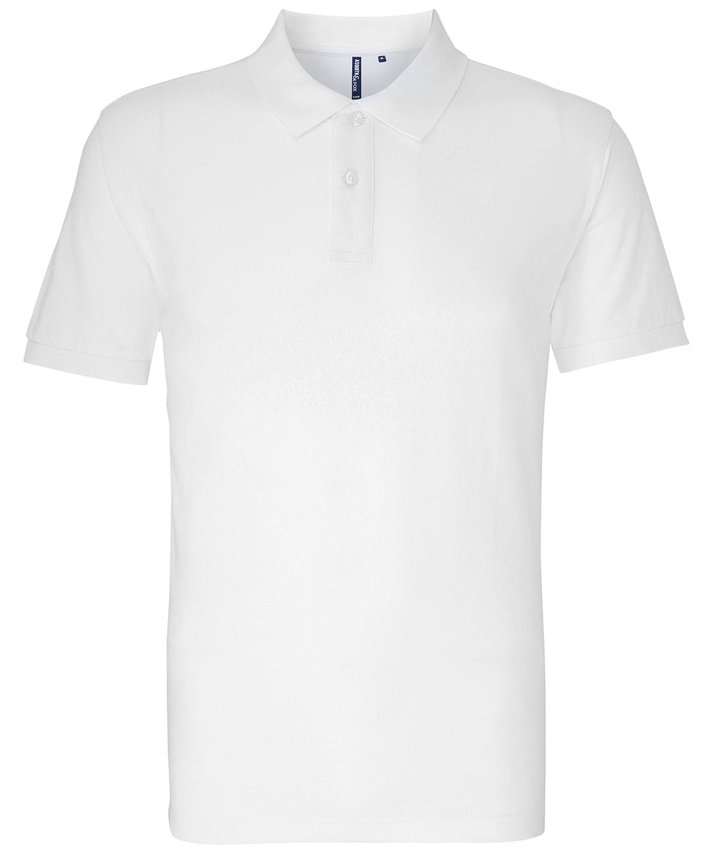 Mens Plain Short Sleeve Polo Shirt - White