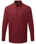 Mens Gingham Check Long Sleeve Shirt - Black/Red