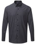 Mens Gingham Check Long Sleeve Shirt - Steel/Black