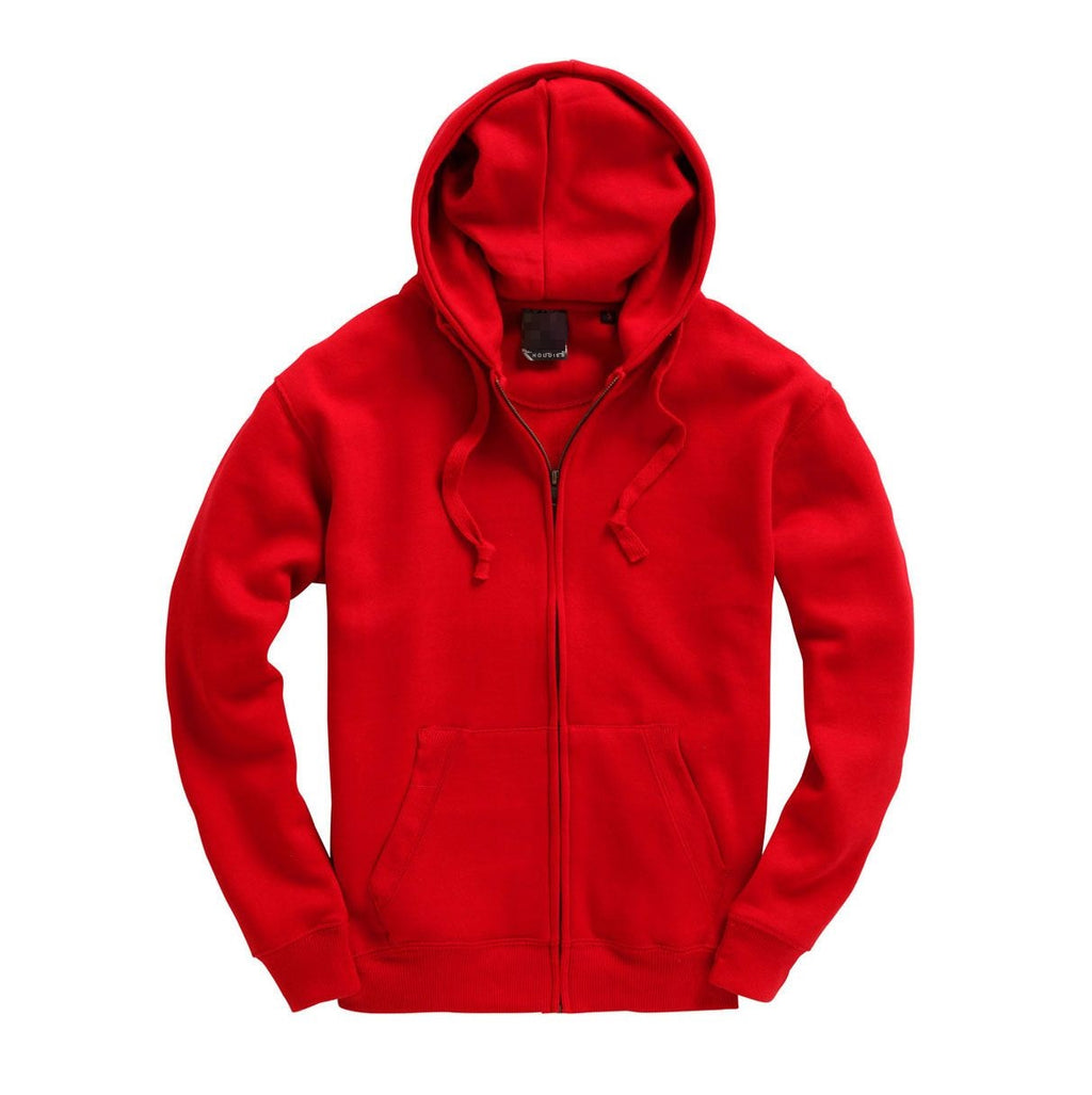 Mens Zip Up Premium Hoodie - Red
