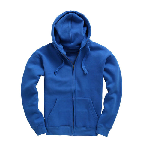 Mens Zip Up Premium Hoodie - Royal Blue